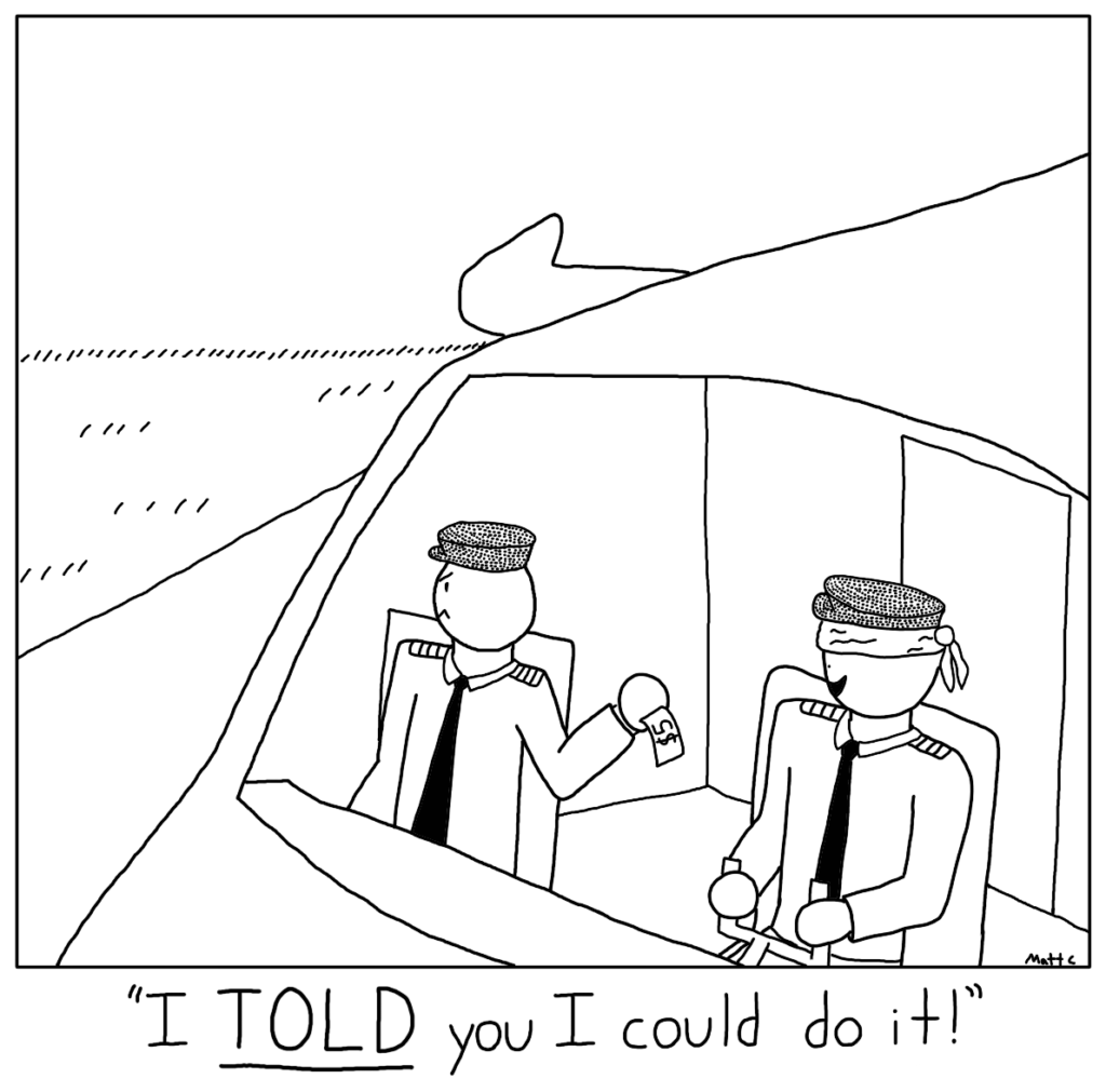 Blindfolded Pilot