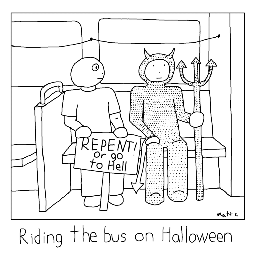 Bus on Halloween
