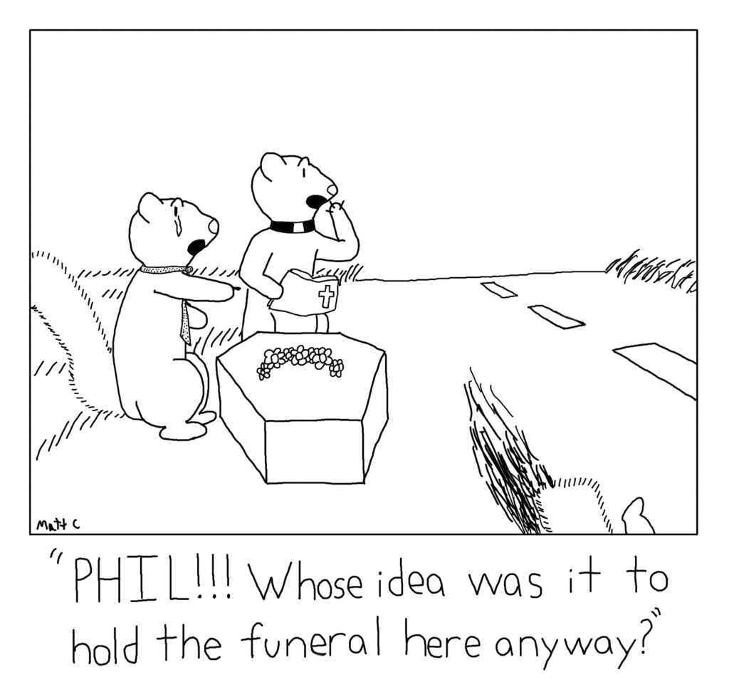 Squirrel Roadkill Funeral